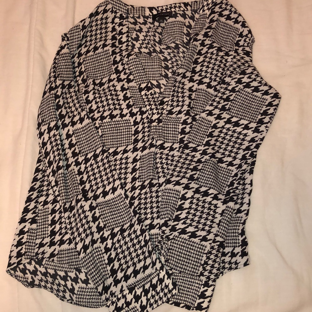 Long sleeve check blouse